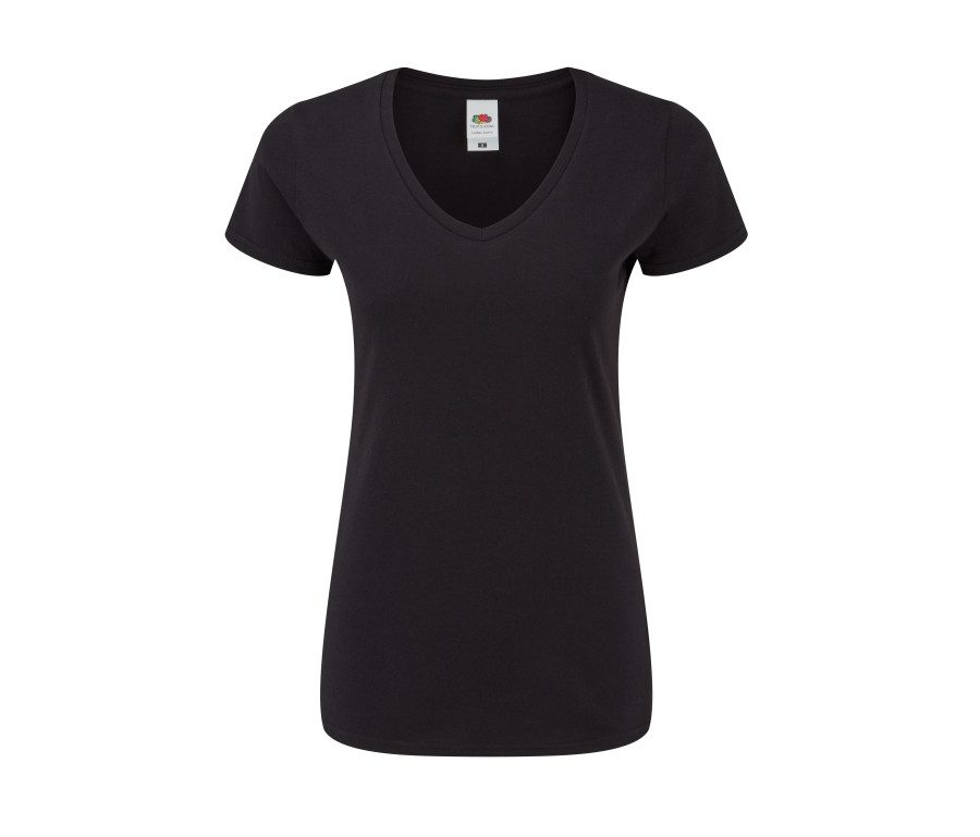 Fruit Of The Loom Ladies Iconic 150 V-Neck T 0614440 bedrucken