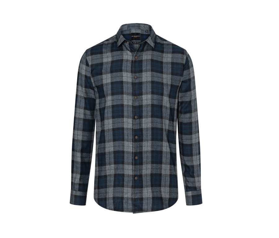 Karlowsky Men's Checked Shirt Urban-Style BM 8 bedrucken