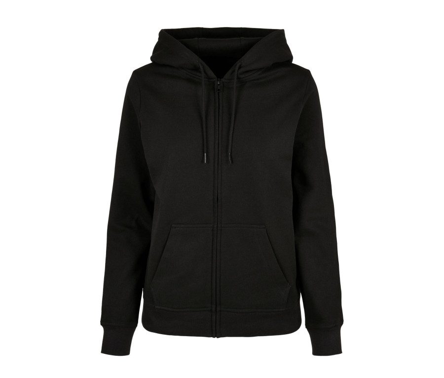 Build Your Brand Ladies Basic Zip Hoody BB009 bedrucken