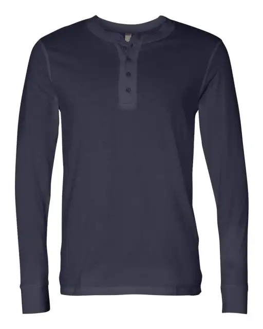 Bella Men's Jersey Long Sleeve Henley bedrucken