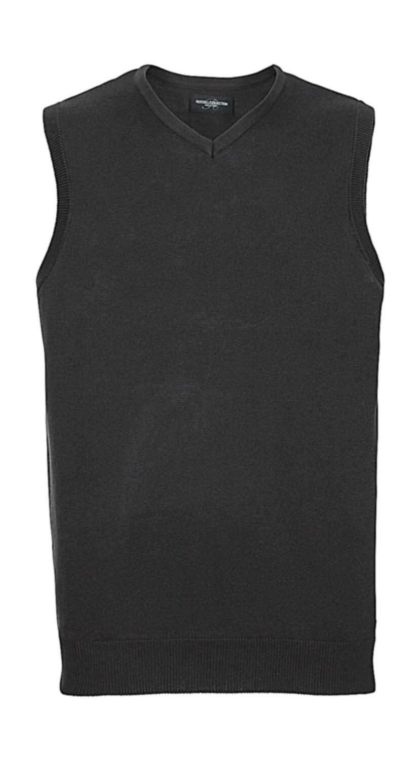 Russell Collection Adults' V-Neck Sleeveless Knitted Pullover 0R716M0 bedrucken