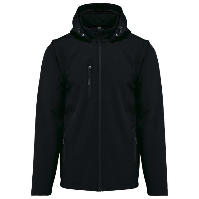 Kariban Unisex 3-Layer Softshell Hooded Jacket With Removable Sleeves bedrucken