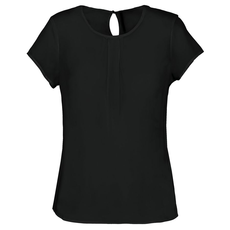 Kariban Ladies' Short-Sleeved Crepe Blouse bedrucken