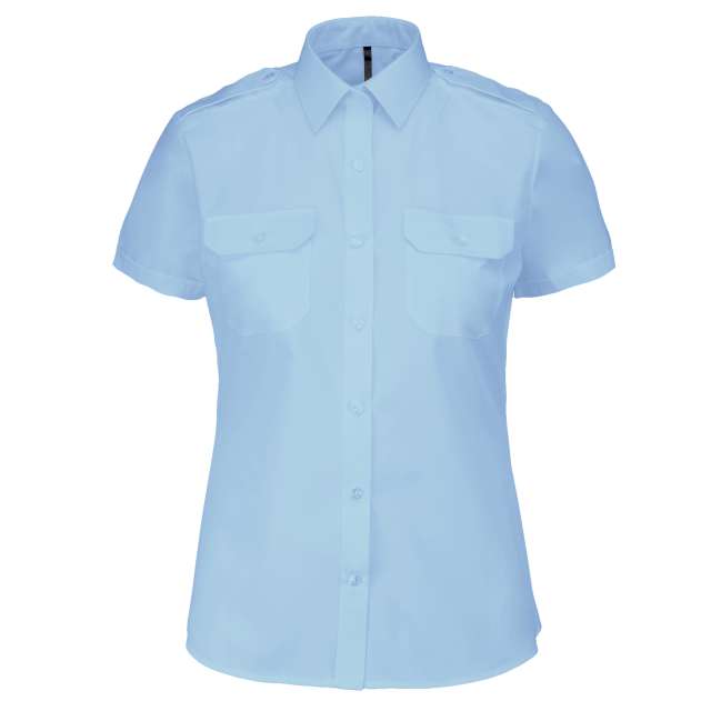 Kariban Ladies’ Short-Sleeved Pilot Shirt bedrucken