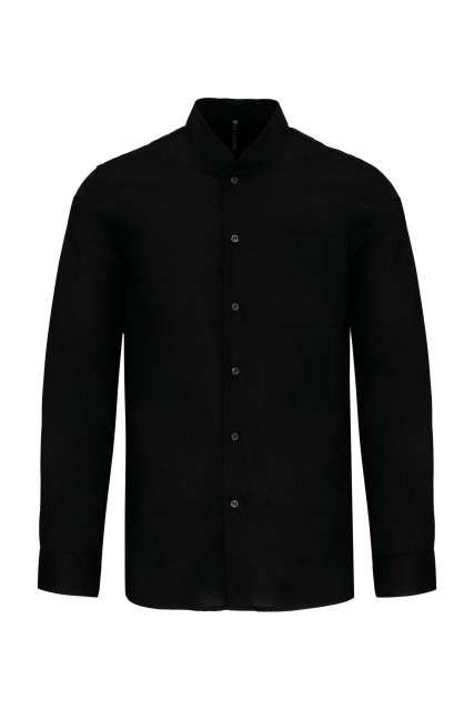 Kariban Men's Long-Sleeved Mandarin Collar Shirt bedrucken