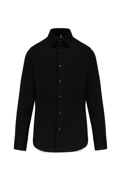 Kariban Long-Sleeved Cotton/Elastane Shirt bedrucken