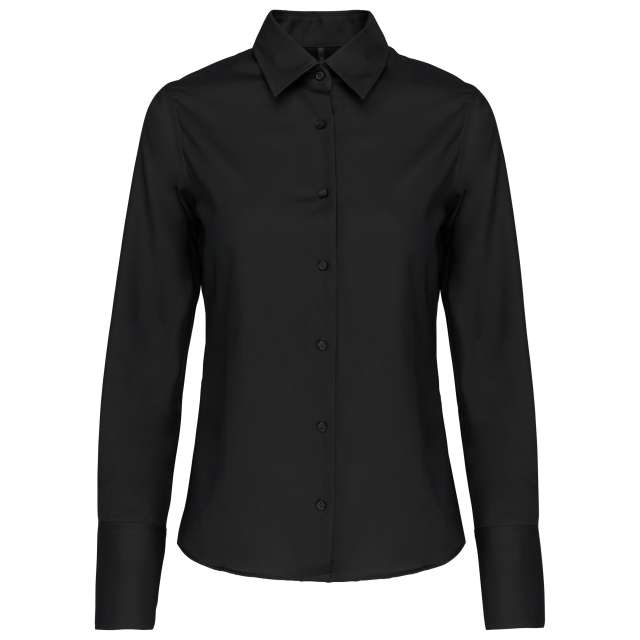 Kariban Ladies' Long-Sleeved Non-Iron Shirt bedrucken