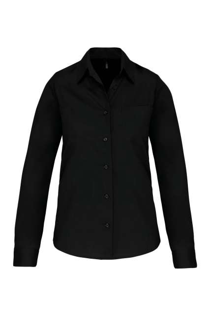 Kariban Ladies' Long-Sleeved Cotton Poplin Shirt bedrucken