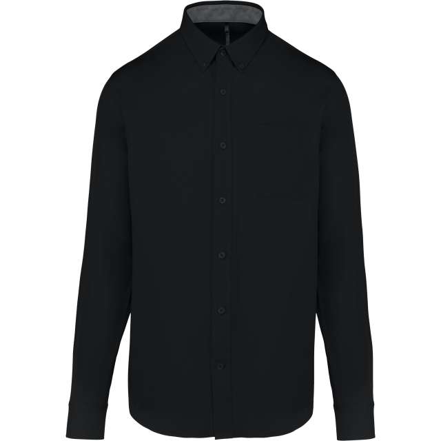 Kariban Men's Nevada Long-Sleeve Cotton Shirt bedrucken