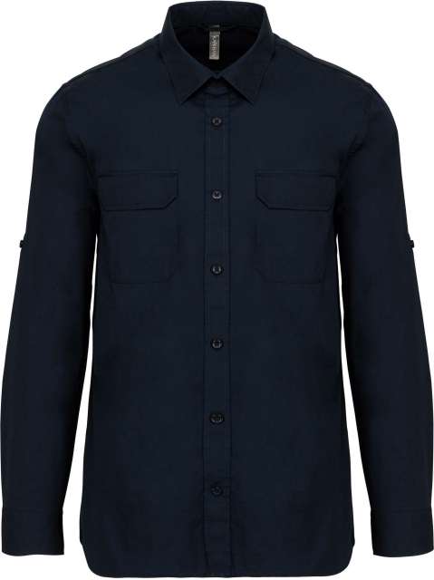 Kariban Men's Long-Sleeved Safari Shirt bedrucken