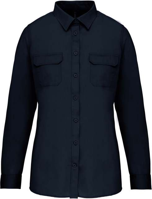 Kariban Ladies' Long-Sleeved Safari Shirt bedrucken