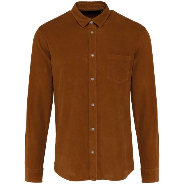 Kariban Men's Long-Sleeved Corduroy Shirt bedrucken