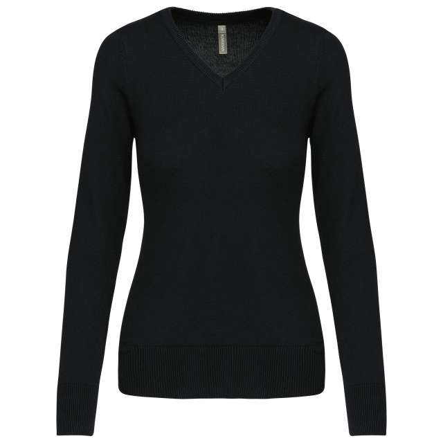 Kariban Ladies' V-Neck Jumper bedrucken
