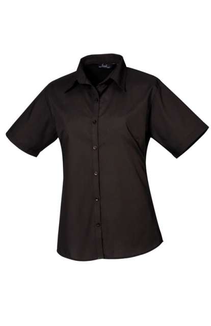 Premier Women's Short Sleeve Poplin Blouse bedrucken