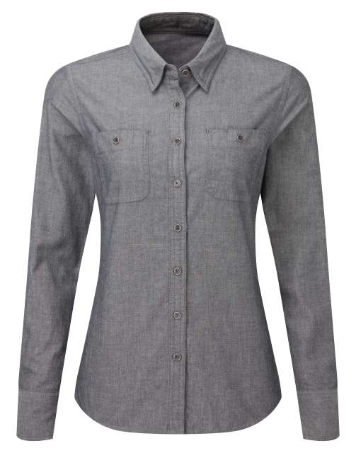 Premier Women's Organic Chambray Fairtrade Shirt bedrucken
