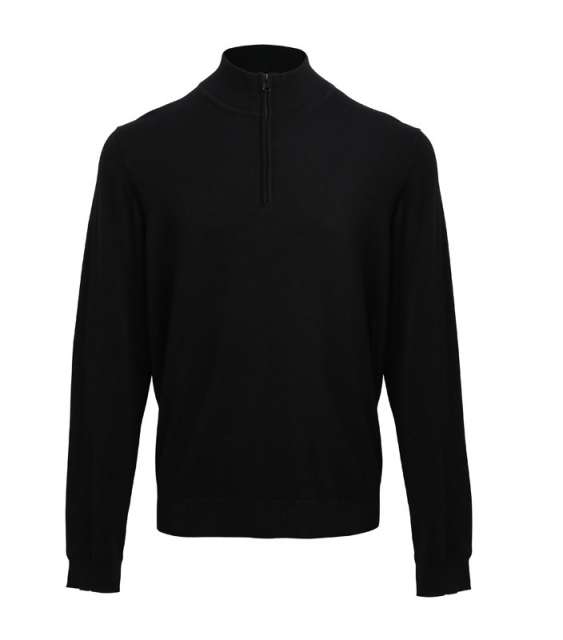 Premier Men's Quarter-Zip Knitted Sweater bedrucken