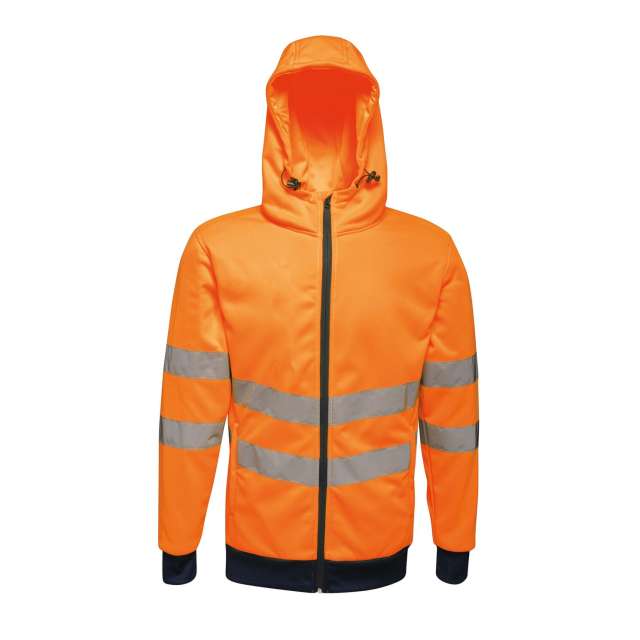 Regatta Hi Vis Pro Full Zip Stretch Hoodie Jacket bedrucken