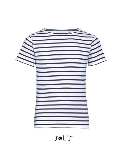 SOL'S Sol's Miles Kids' - Round Neck Striped T-Shirt bedrucken