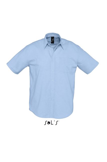 SOL'S Sol's Brisbane - Short Sleeve Oxford Men's Shirt bedrucken