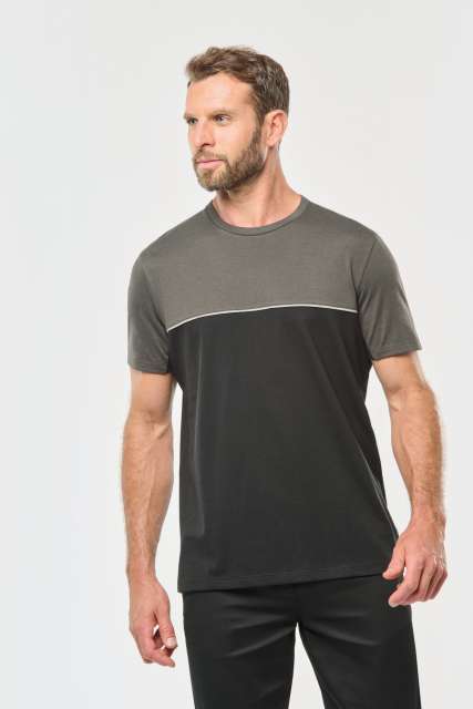 Designed To Work Unisex Eco-Friendly Short Sleeve Two-Tone T-Shirt bedrucken