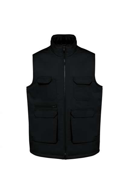 Designed To Work Unisex Padded Multi-Pocket Polycotton Vest bedrucken