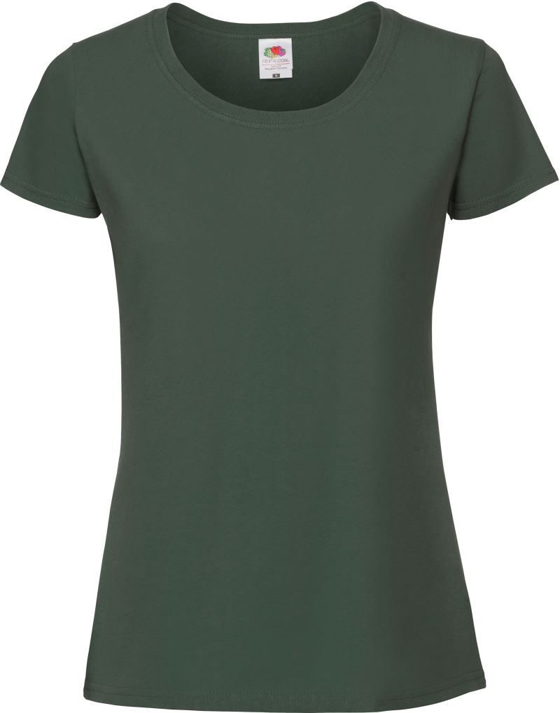 Fruit of the Loom Schweres Damen T-Shirt Lady-Fit Iconic 195 T bedrucken