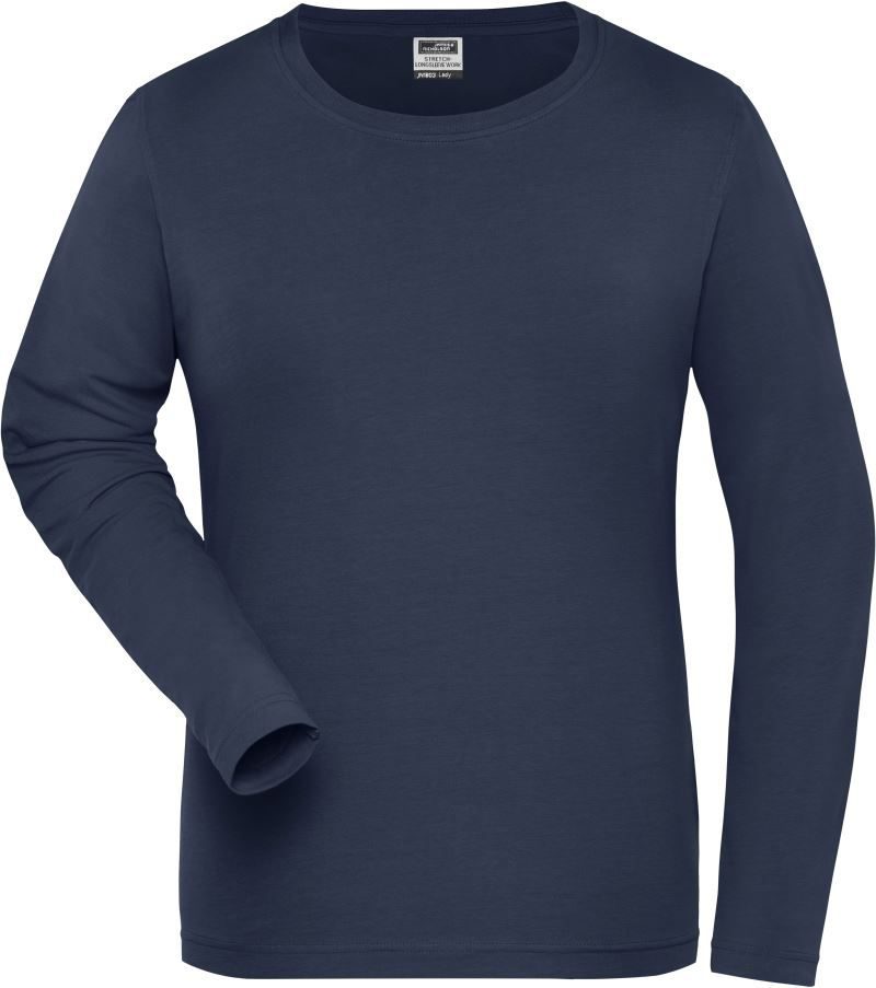 Daiber Damen Bio Workwear Stretch T-Shirt langarm - Solid JN 1803 bedrucken
