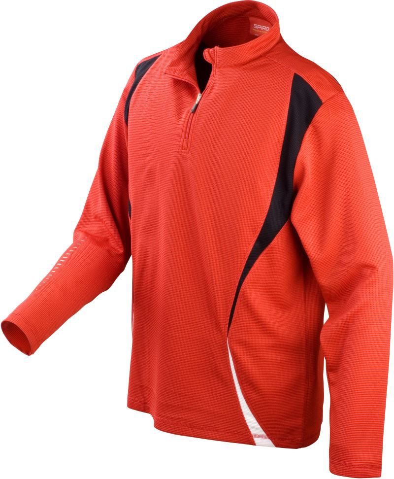 Spiro Trainings Top mit "1/4" Zip langarm S 178X bedrucken