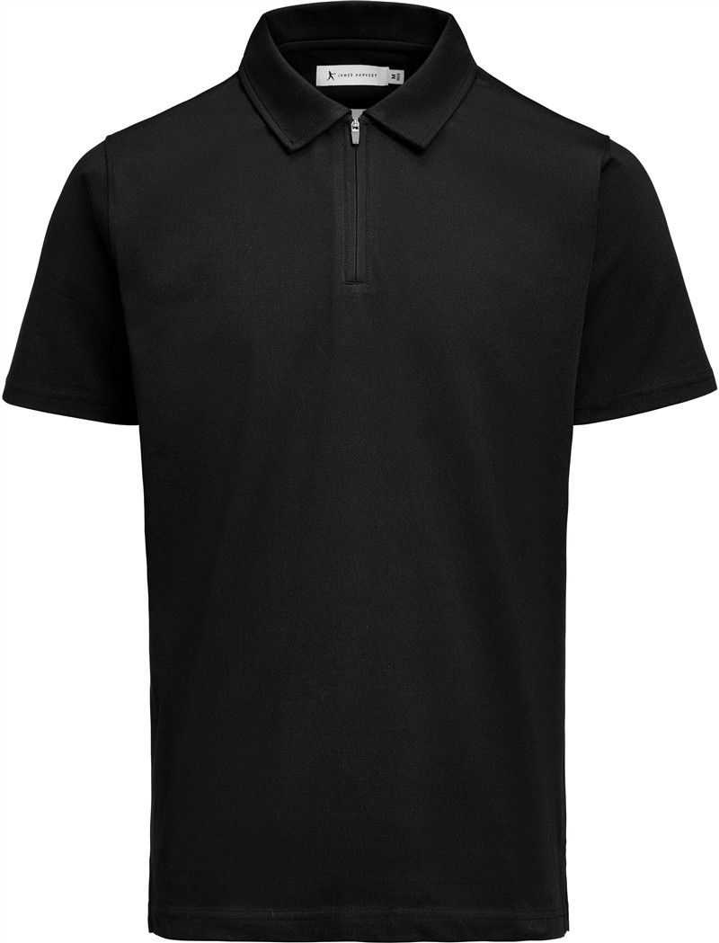 James Harvest Herren Piqué Polo mit Zip Montana Polo bedrucken