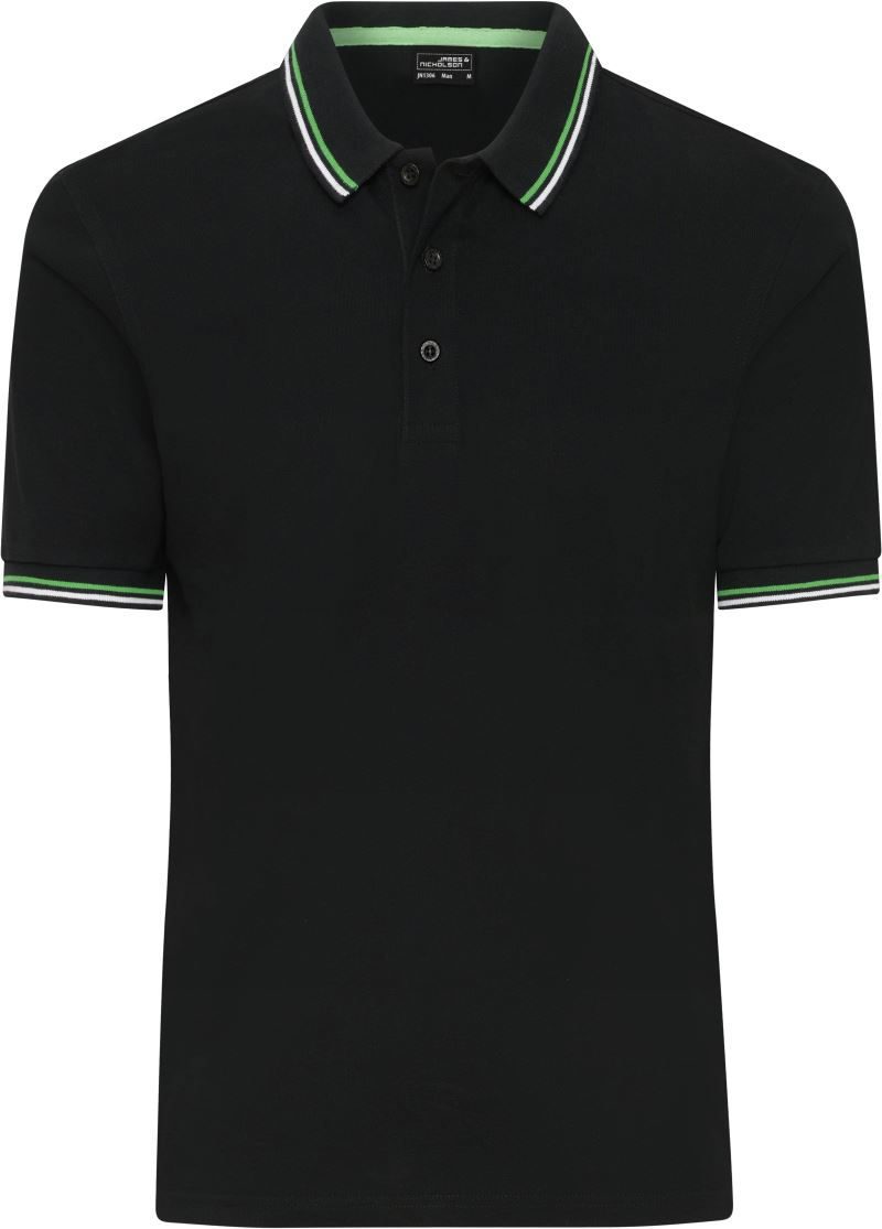 Daiber Schweres Herren Piqué Polo mit Kontraststreifen JN 1306 bedrucken