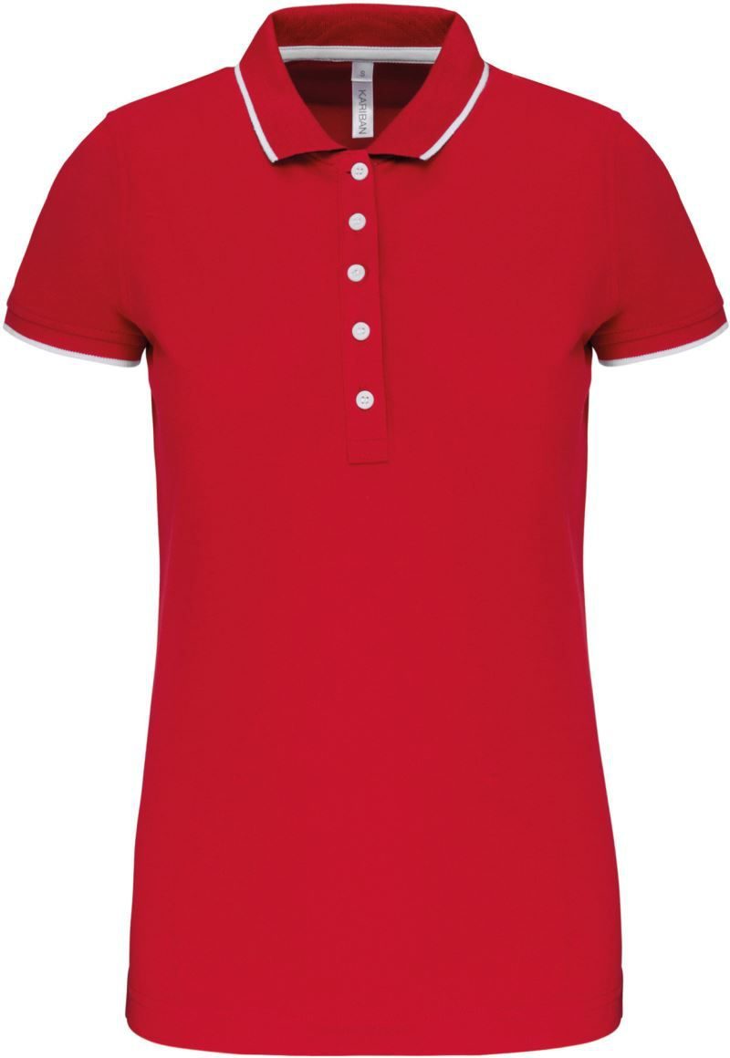 Kariban Damen Kontrast Piqué Polo K 252 bedrucken