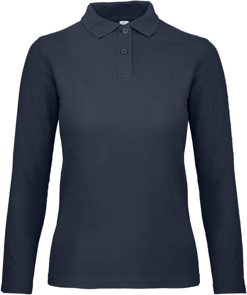 B&C Damen Piqué Polo langarm ID.001 LSL /women bedrucken