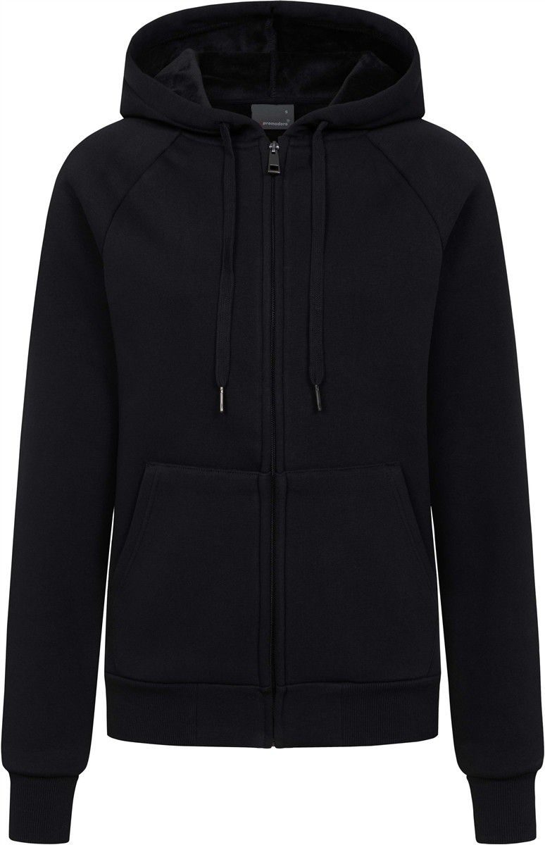 Promodoro Schwere Damen Kapuzen Sweatjacke 5505 bedrucken