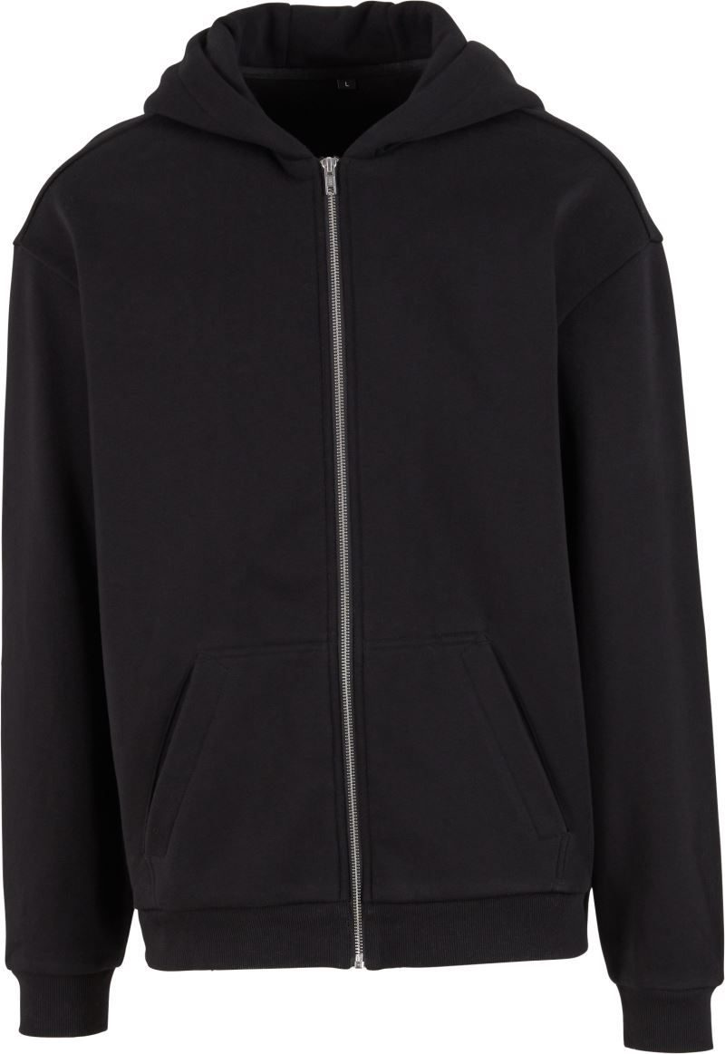 Build your Brand Schwere Kapuzen Sweatjacke "Loose Fit" BY 443 bedrucken