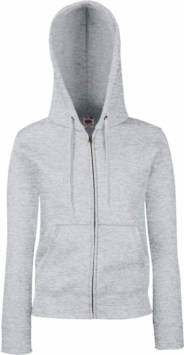 Fruit of the Loom Damen Kapuzen Sweatjacke Premium Lady-Fit Hooded Jacket bedrucken