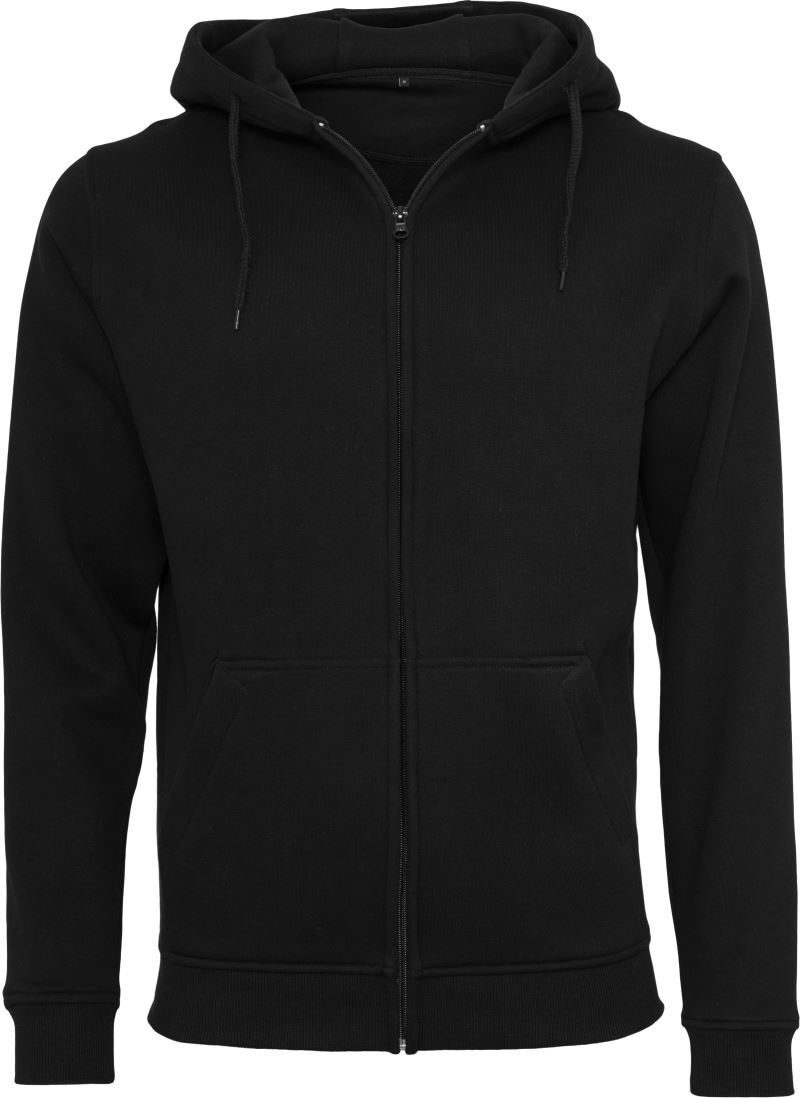 Build your Brand Schwere Kapuzen Sweatjacke BY 012 bedrucken