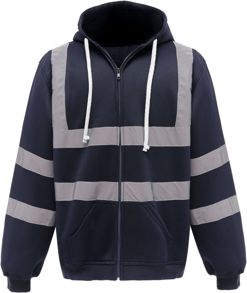 Yoko Hi-Vis Kapuzen Sweatjacke HVK 07 bedrucken