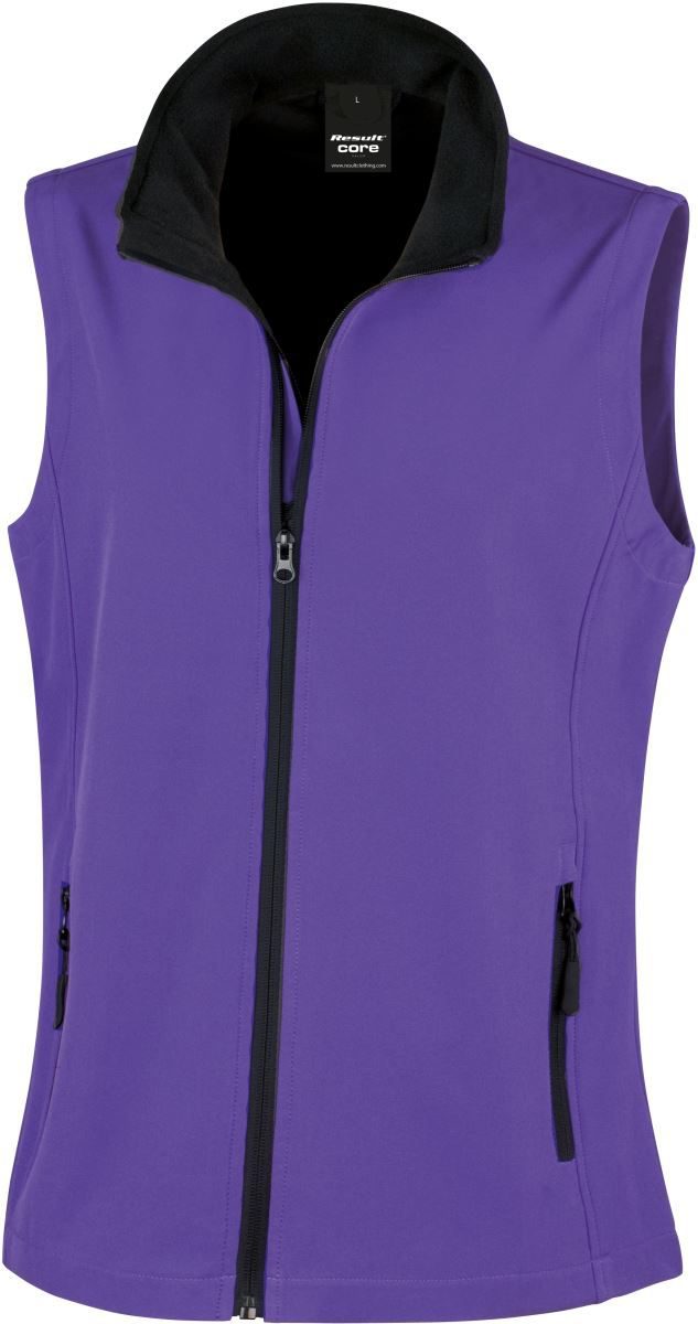 Result Damen 2-Lagen Softshell Gilet "Printable" R 232F bedrucken