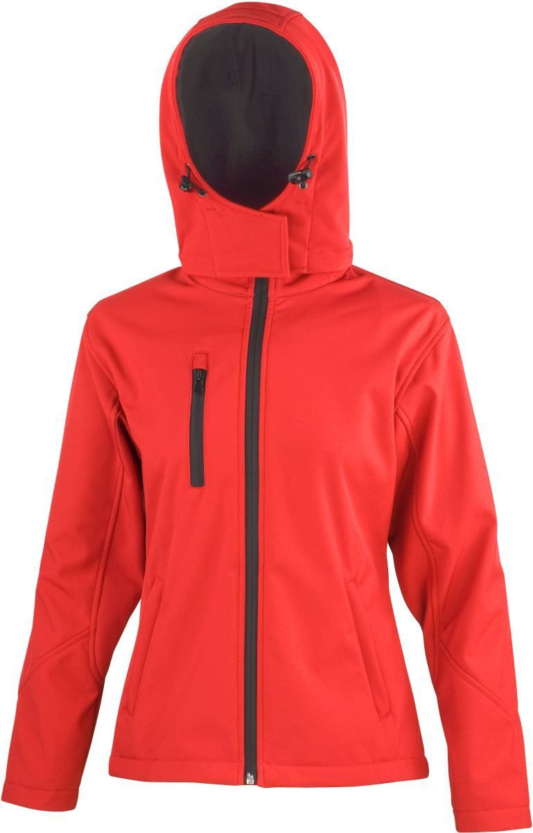 Result Damen 3-Lagen Softshell Kapuzenjacke R 230F bedrucken