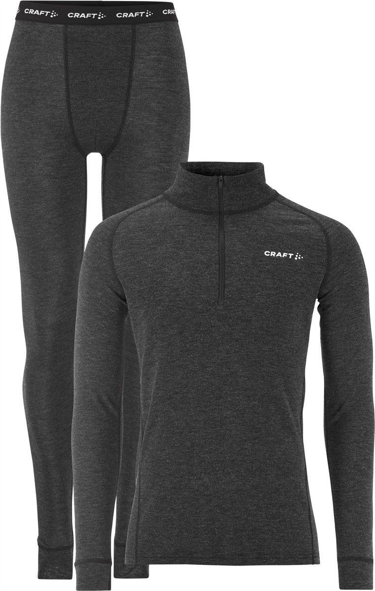 Craft Corporate Herren Baselayer Set mit 1/4 Zip Wool Merino Hz Set M bedrucken