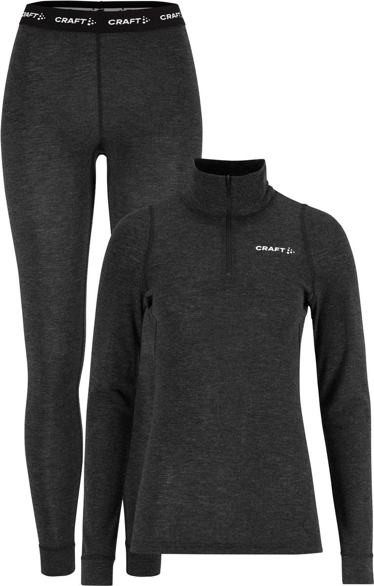 Craft Corporate Damen Baselayer Set mit 1/4 Zip Wool Merino Hz Set W bedrucken