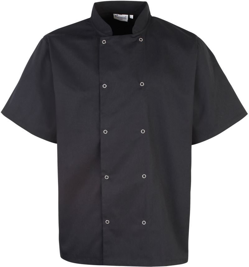 Premier Kochjacke kurzarm PR 664 bedrucken