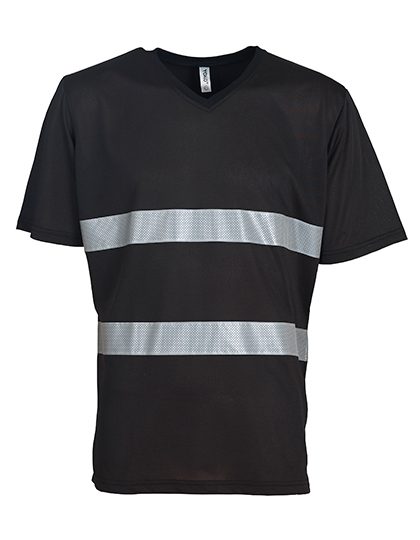 YOKO Hi-Vis Top Cool Super Light V-Neck T-Shirt HVJ910 bedrucken