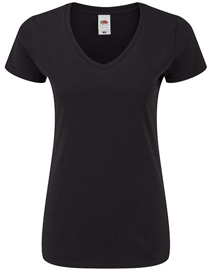 Fruit of the Loom Ladies´ Iconic 150 V Neck T 61-444-0 bedrucken