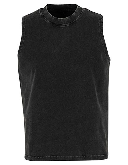 Build Your Brand Ladies Vintage Washed Sleeveless Tee BY429 bedrucken