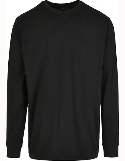Build Your Brand Organic Long Sleeve With Cuffrib BY150 bedrucken