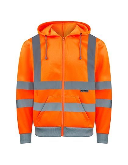 Korntex Hi-Vis Workwear Hooded Sweat-Jacket Galway KXZHO bedrucken