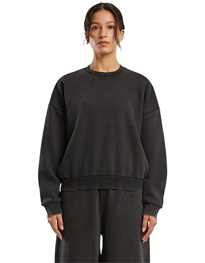Build Your Brand Ladies Vintage Heavy Crewneck BY301 bedrucken