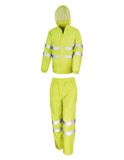 Result SafeGuard High Vis Waterproof Suit R216X bedrucken