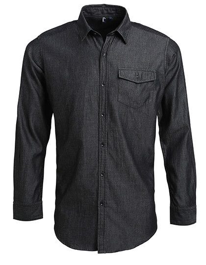 Premier Workwear Men´s Jeans Stitch Denim Shirt PR222 bedrucken